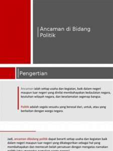 Ancaman Di Bidang Politik