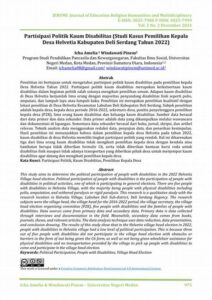 Ilmu Politik Pilkades: Studi Kasus Pemilihan Kepala Desa Di Indonesia