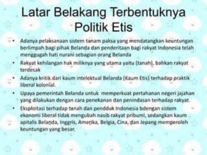 Latar Belakang Politik Etis