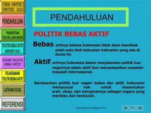 Politik Bebas Aktif Adalah