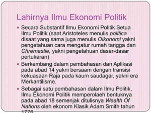 Ilmu Ekonomi Politik: Kajian Kekuasaan Dalam Sistem Ekonomi