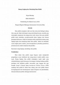 Ilmu Politik: Pengertian, Ruang Lingkup, Dan Cabang Kajian